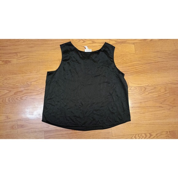 Vintage ROAMANS Black Sleeveless lingerie Lace‎ Neck Tank Top Plus Size 3X - Picture 4 of 4